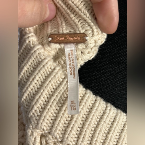 FREE PEOPLE Frankie Cable Sweater / Ivory - Picture 4 of 8